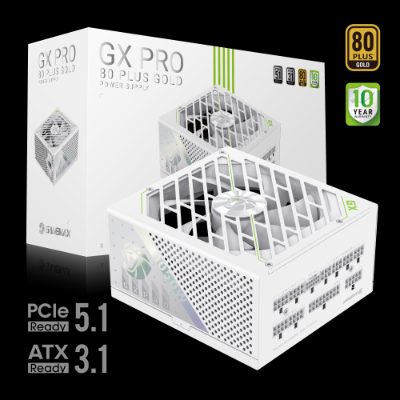 Gamemax PSU, GX PRO 1050G WH, 1050 W, Gold, White, Full Modular