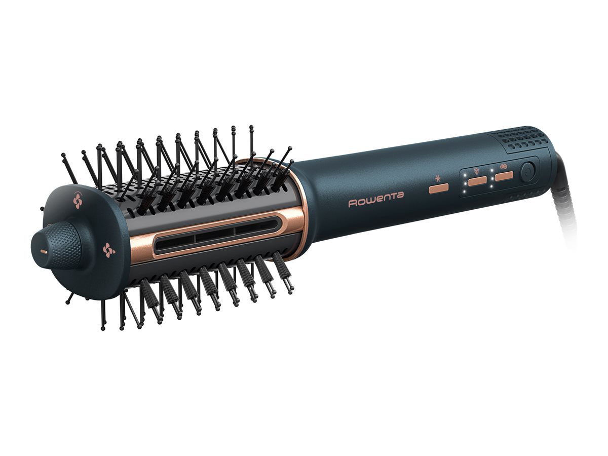 Rowenta Hair straightening brush/hair dryer, UB9720E0, Ion conditioning, Number of heating levels 3, 1100 W, Blue/Copper