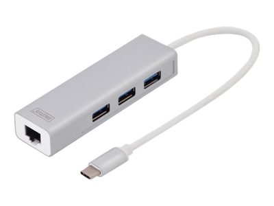 USB Type-C 3-Port Hub + Gigabit Ethernet