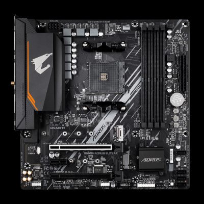 Gigabyte B550M AORUS ELITE AXG13, Processor family AMD, Processor socket AM4, DDR4, Number of SATA connectors 4