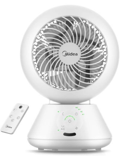 Fan, MDF24JRW TurboForce, Table Fan, Number of speeds 5, Oscillation, Remote control, White