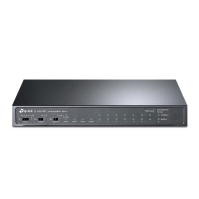 8-Port 10/100Mbps + 3-Port Gigabit Desktop Switch with 8-Port PoE+, LS1008, Unmanaged, Desktop, Power supply type External