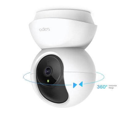 Pan/Tilt Home Security Wi-Fi Camera, Tapo C210, 3 MP, 4mm/F/2.4, Privacy Mode, Sound and Light Alarm, Motion Detection and Notifications, Night Vision, H.264, Micro SD, Max. 256 GB