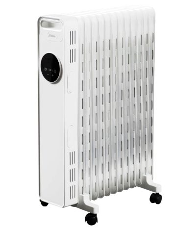 Midea Oil Radiator Heater, NY2513-22MR, Oil Radiator, 2500 W, Number of power levels 3, Suitable for rooms up to 35 m², White