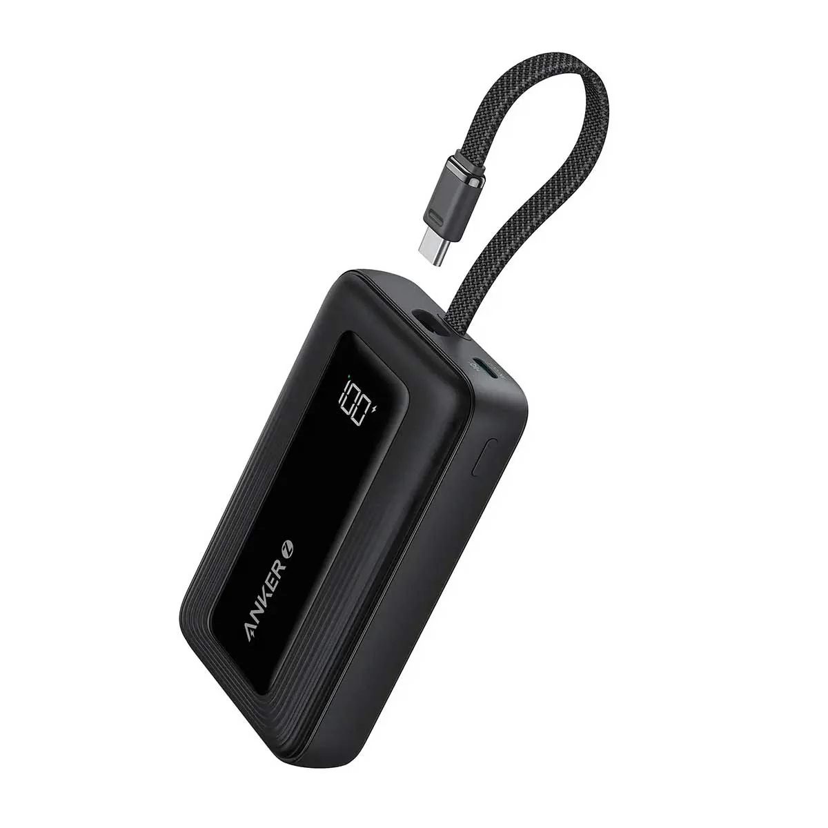 Power Bank with Built-In USB-C Cable, A1689H11, 20000 mAh, 30W Output, Black