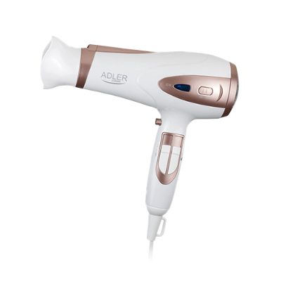 Hair Dryer, AD 2248, 2400 W, Number of temperature settings 3, Ionic function, Diffuser nozzle, White