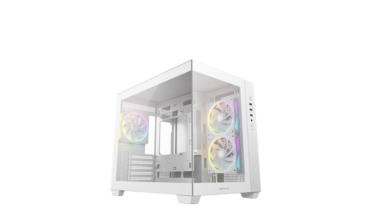 Deepcool Case, CG330 3F WH, White, Micro ATX