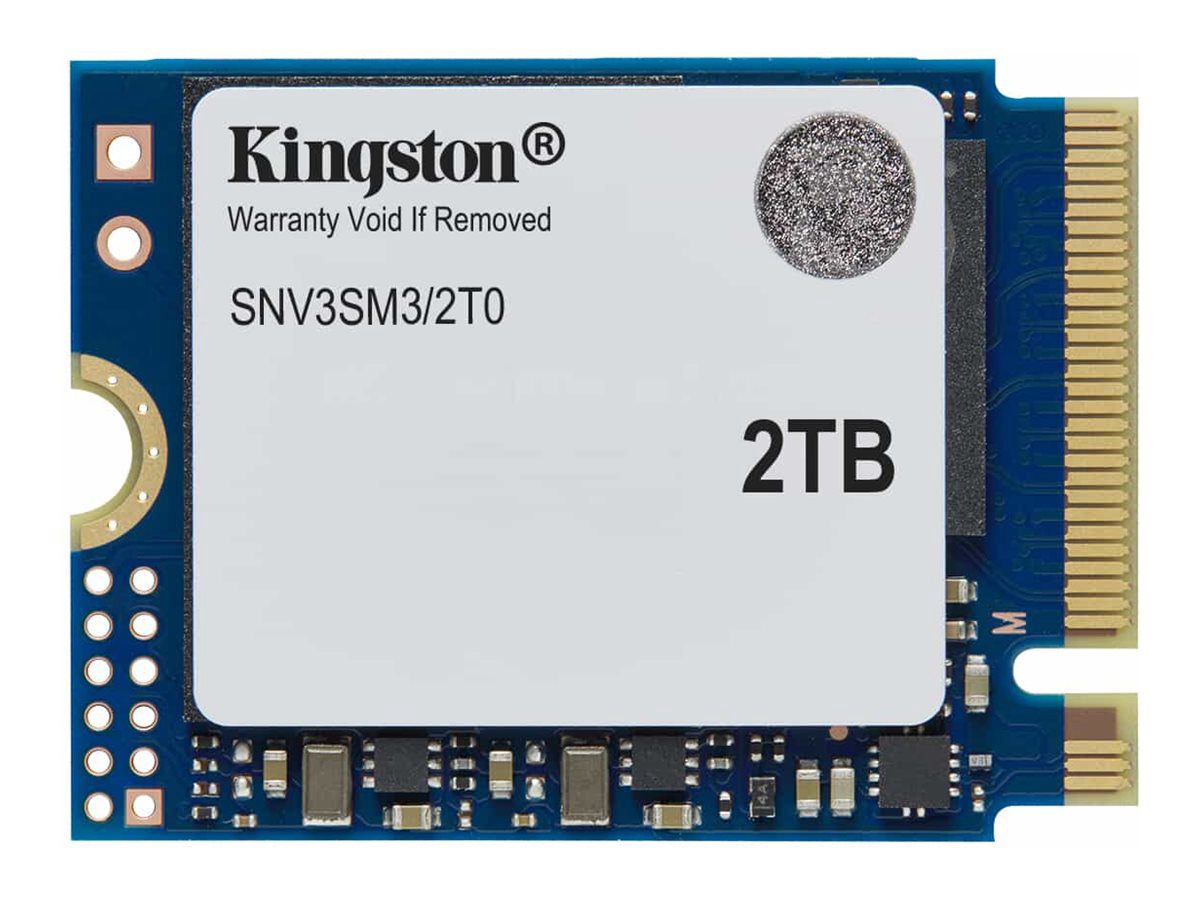 Kingston SSD, NV3, 2000 GB, SSD form factor M.2 2230, Solid-state drive interface PCIe 4.0 x4 NVMe, Read speed 6000 MB/s, Write speed 5000 MB/s