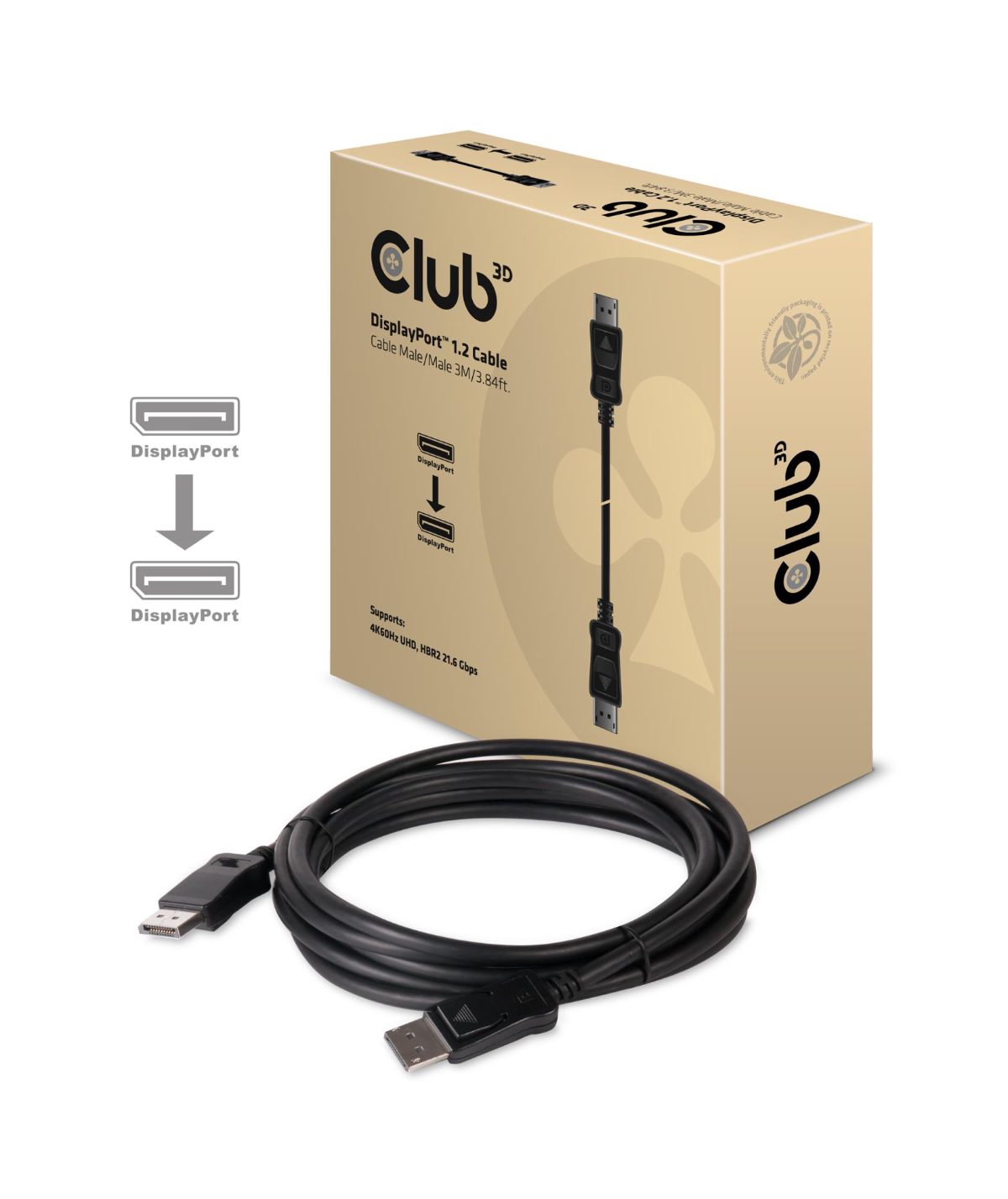 CABLE DP TO DP 3M/M/M CAC-1064 CLUB3D