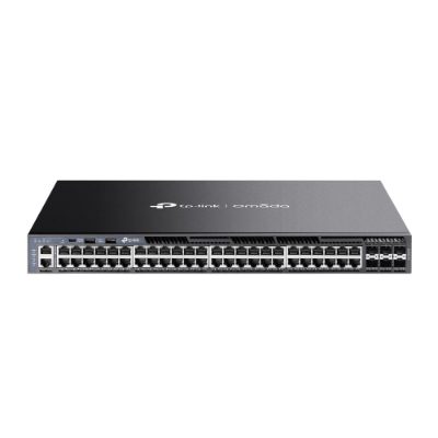 TP-LINK SG6654X Omada 48-Port Gigabit Stackable L3 Managed Switch with 6 10G Slots, TP-LINK