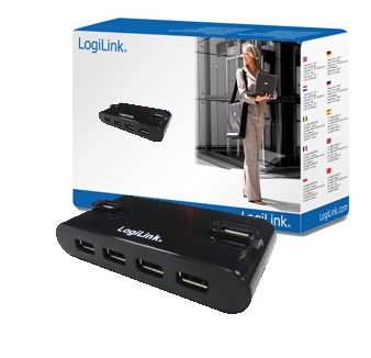 USB 2.0 Hub-4 port whit power adapter
