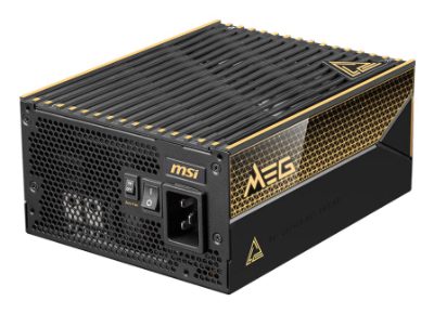 Power Supply, MSI, MEG AI1600T PCIE5, ATX 3.1, 1600 Watts, Efficiency 80 PLUS TITANIUM, MEGAI1600TPCIE5