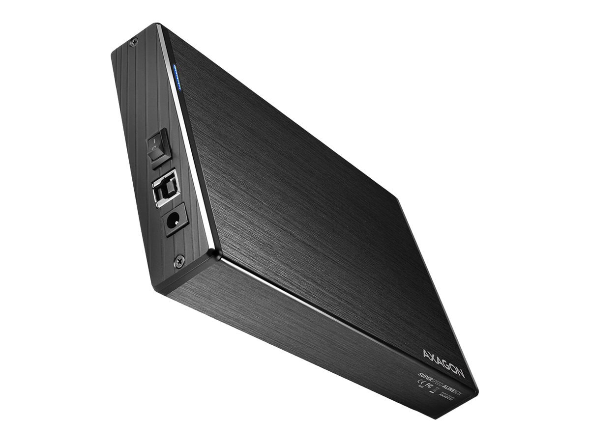 Compact aluminum USB 3.2 Gen 1 external box SATA intended for 3.5" HDD, EE35-XA3