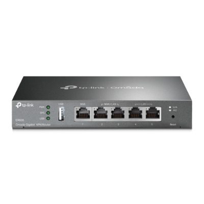 SafeStream Multi-WAN VPN Router, TL-ER605, 802.1q, 10/100/1000 Mbit/s, Ethernet LAN (RJ-45) ports 1 Fixed Gigabit LAN Port, Mesh Support No, MU-MiMO No, No mobile broadband