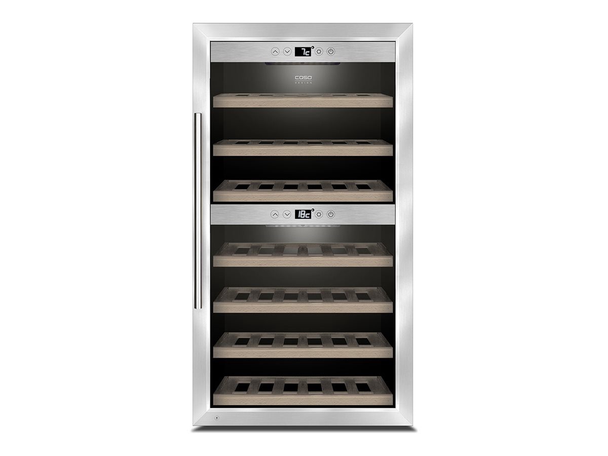 Wine cooler, WineComfort 660 Smart, Energy efficiency class G, Free standing, Bottles capacity 66, Stainless steel/Black