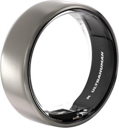 Ring Air, Raw Titanium, Size 6, Smart Ring
