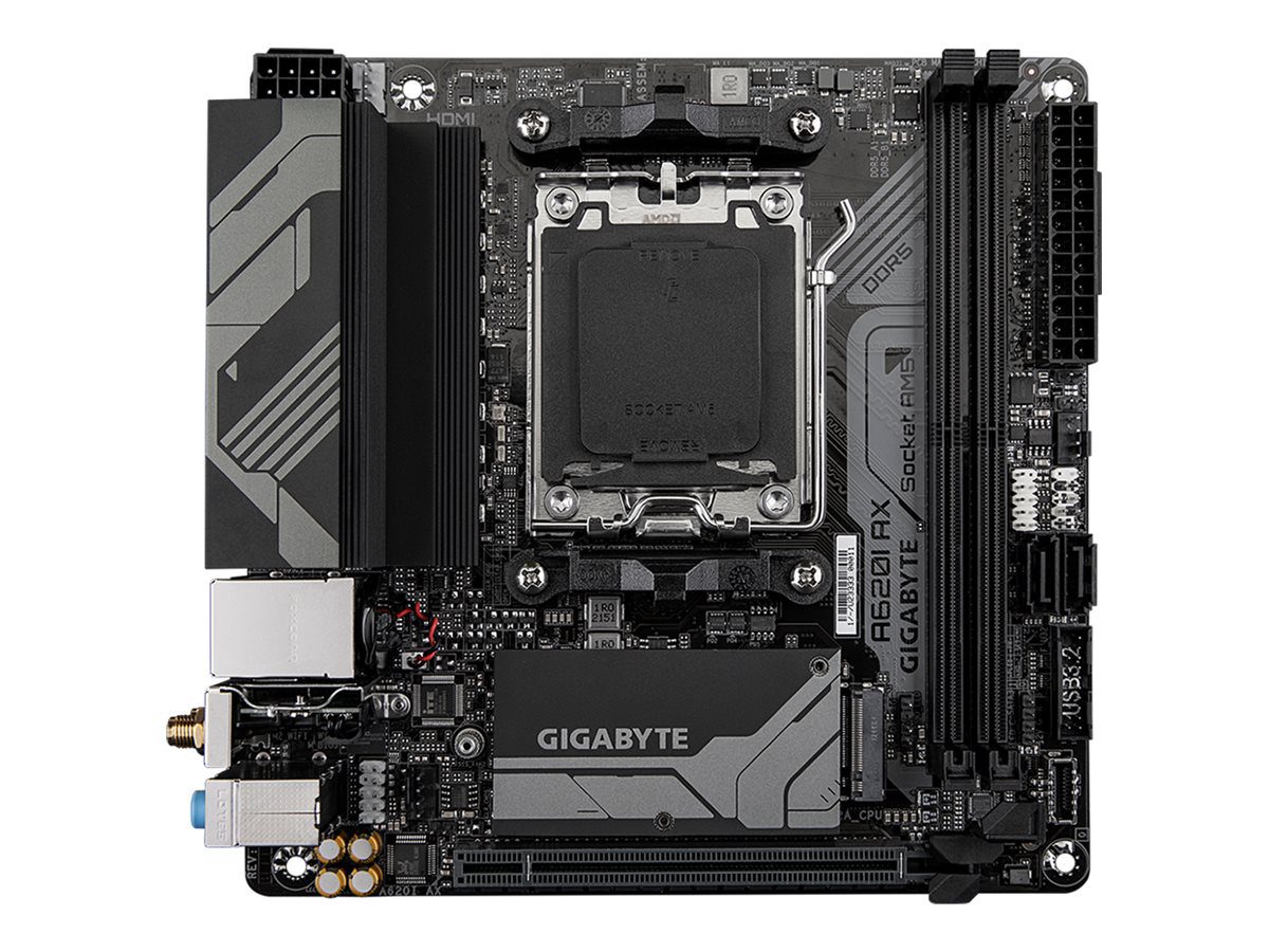 A620I AX 1.0, Processor family AMD, Processor socket AM5, DDR5 DIMM, Supported hard disk drive interfaces SATA, M.2, Number of SATA connectors 2