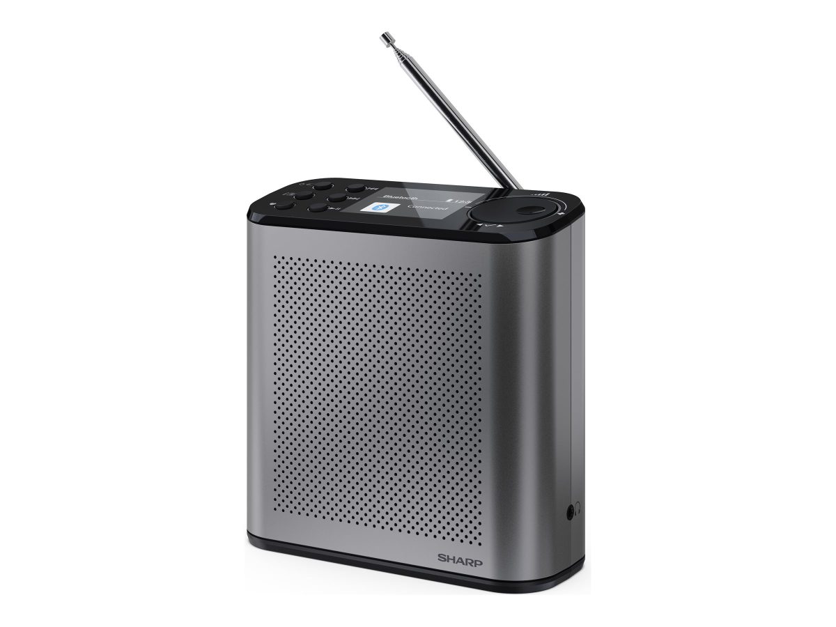 Sharp OSAKA Portable Digital Radio, DR-P530(GY), USB port, Bluetooth, FM radio, Wireless connection