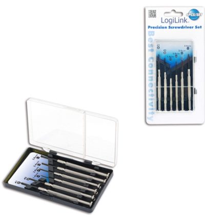 Small Screwdriver Set, 6pcs, Incl. transport boxThe set includes1x slot driver 1.4 mm1x slot driver 2.0 mm1x slot driver 2.4 mm1x slot driver 3.0 mm1x Cross slot driver 0 mm1x Cross slot driver 1 mm
