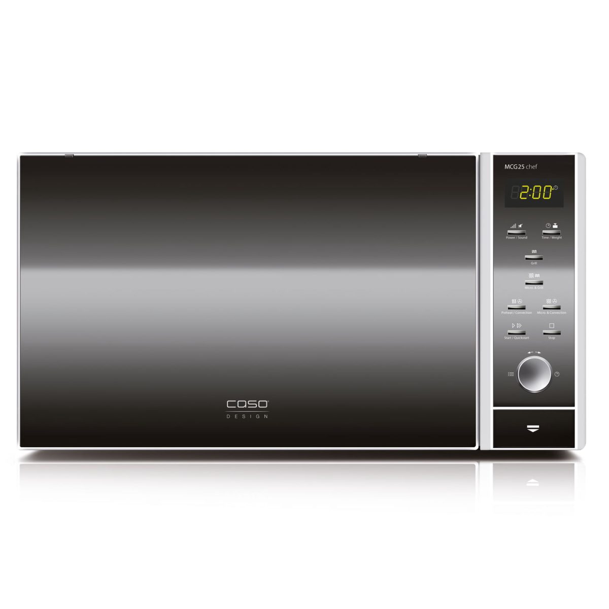 Microwave Oven with Grill and Convection, MCG 25 Chef, Free standing, 900 W, Convection, 25 L, Grill, Stainless steel/Black