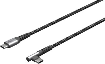 64659 USB-C to USB-C Textile Cable with Metal Plugs, 1 m, USB-C to USB-C
