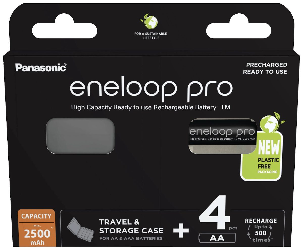 Rechargeable Batteries, ENELOOP BK-3HCDEC4BE, AA, 2500 mAh, 4 pc(s)