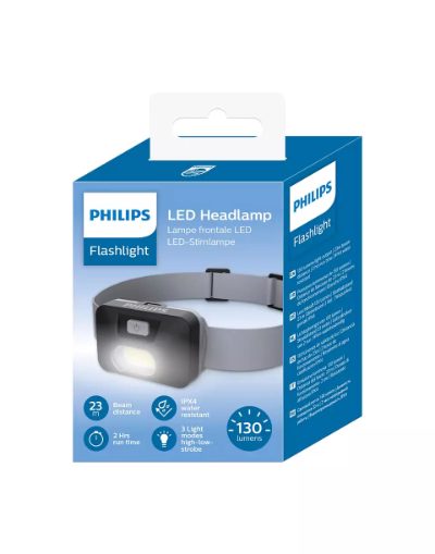 PHILIPS LED galvas lukturis, melns