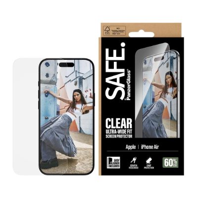 PanzerGlass Screen protector, Apple, iPhone Air, Glass, Transparent, Ultra-Wide Fit w. EasyAligner