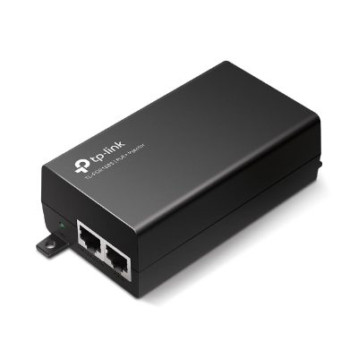 PoE+ Injector Adapter, TL-POE160S, 10/100/1000 Mbit/s, Ethernet LAN (RJ-45) ports 1x10/100/1000Mbps RJ45 data-in port, 1x10/100/1000Mbps RJ45 power and data-out port