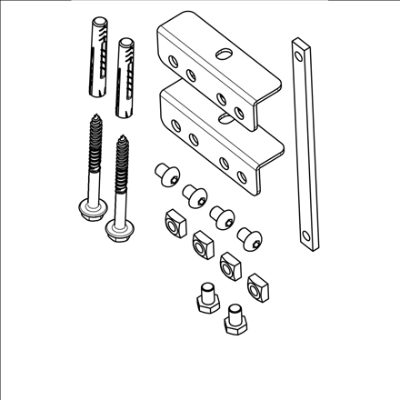 Other, PFA 9126 Bracket kit for PFB 34xx, Silver