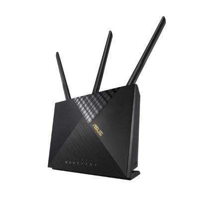 Wireless Router, ASUS, 1800 Mbps, Wi-Fi 5, Wi-Fi 6, 1 WAN, 4x10/100/1000M, Number of antennas 4, 4G-AX56
