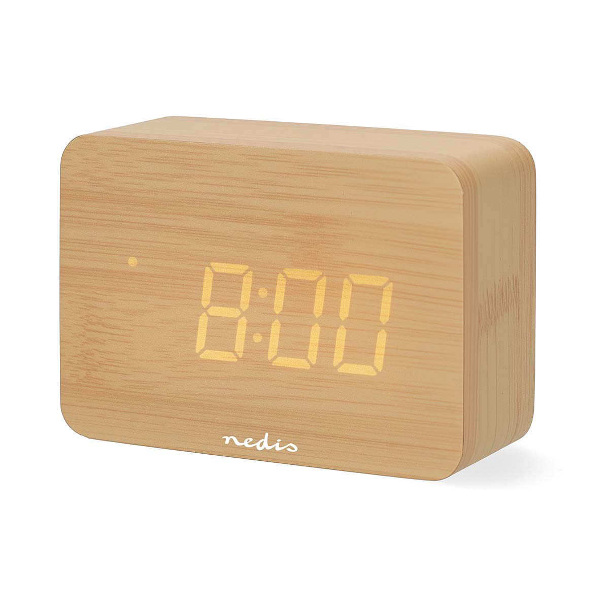 Nedis digitālais radio modinātājs, koka