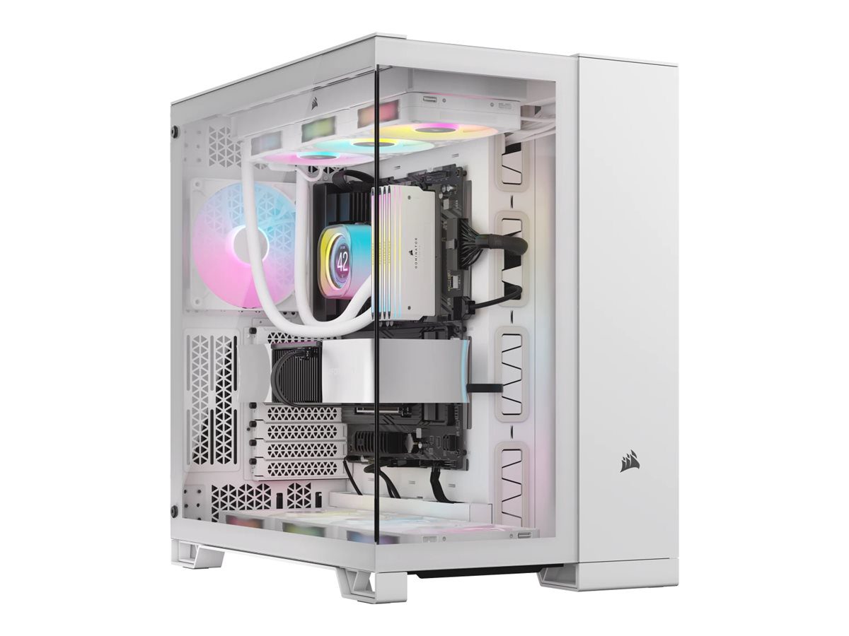 Corsair Dual Chamber PC Case, iCUE LINK 6500X RGB, White, Mid Tower, ATX