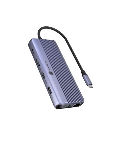 Raidsonic Icy Box Travel Dock 12-in-1, 3x video output (2x HDMI + 1x VGA), IB-DK4062-CPD
