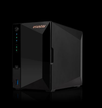 AsusTor Tower NAS, AS3302T, Up to 2 HDD, Realtek RTD1296 Quad-Core, Realtek RTD1296, Processor frequency 1.4 GHz, 2 GB, DDR4, Black