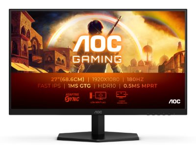 27G42E, 27 ", IPS, FHD, 16:9, 180 Hz, 1 ms, 1920 x 1080 pixels, 300 cd/m², HDMI ports quantity 1, Black