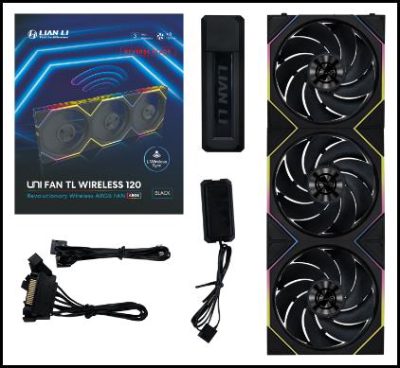 CASE FAN 120MM WRL REVERSE/3PCS G99.12RTL1W3B.00 LIAN LI