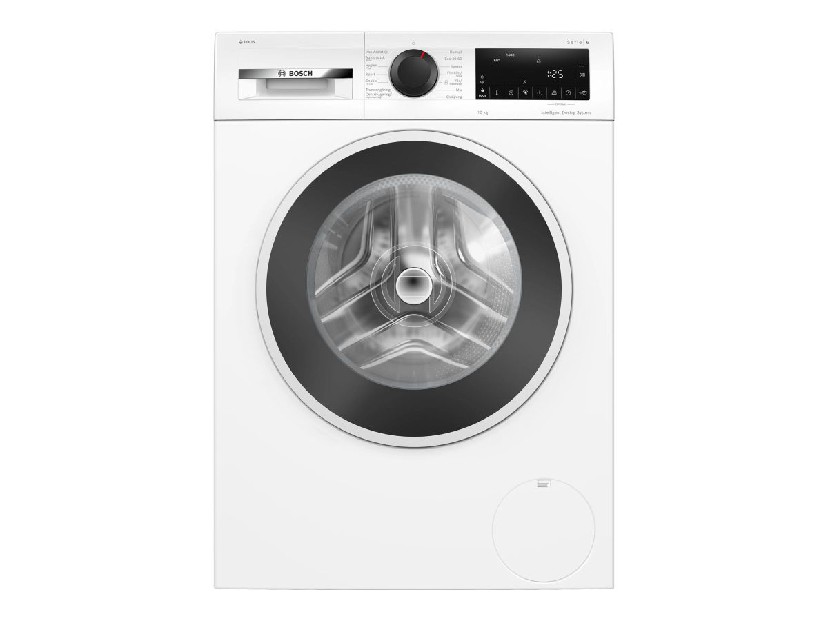 Washing Machine, WGG254FVSN, Energy efficiency class A, Front loading, Washing capacity 10 kg, 1400 RPM, Depth 63 cm, Width 60 cm, Display, LED, Steam function, White