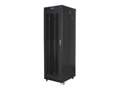 Rack cabinet 19" free-standing 42U/600x800 (flat pack) with mesh door, LCD, FF01-6842-23BL, Black