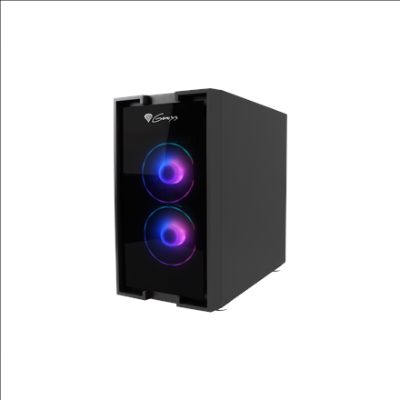 GENESIS IRID 353 ARGB Pc case, Micro tower, 2xUSB 2.0, 2x Jack, 1xUSB 3.0, Black, Genesis, IRID 353 ARGB, Black, ATX
