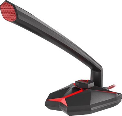 Gaming microphone, Radium 200, Black and red, USB 2.0