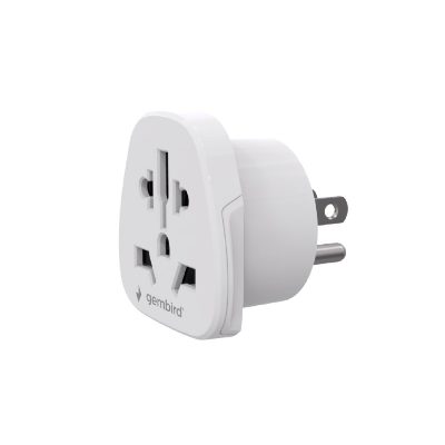 Gembird World to US power adapter plug, 10 A, A-AC-USMINTF, Travel adapter
