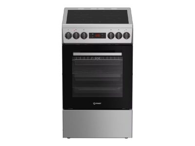 INDESIT Cooker, IS5V8CSX/P, Hob type Ceramic, Oven type Electric, Stainless Steel, Width 50 cm, Grilling, Depth 60 cm, 55 L