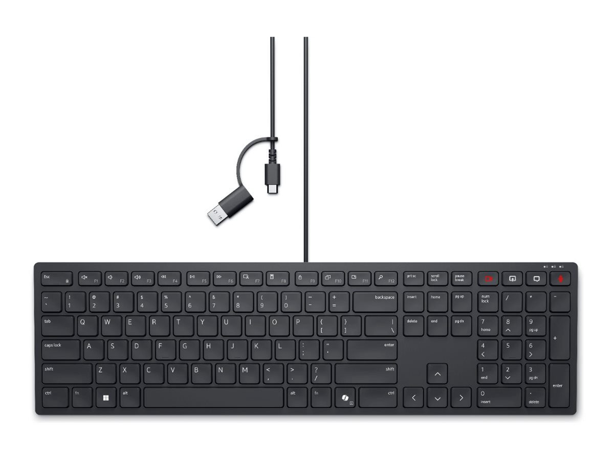 Collaboration Keyboard, KB525C, Keyboard, Wired, Ukrainian (QWERTY), Black