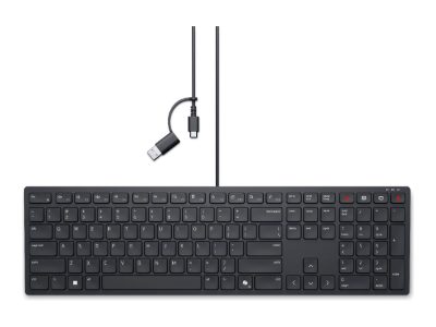 Collaboration Keyboard, KB525C, Keyboard, Wired, US (QWERTY), Black