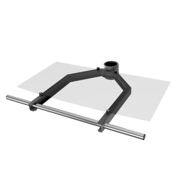 TRS4c-B Glass Shelf with Handle, Black