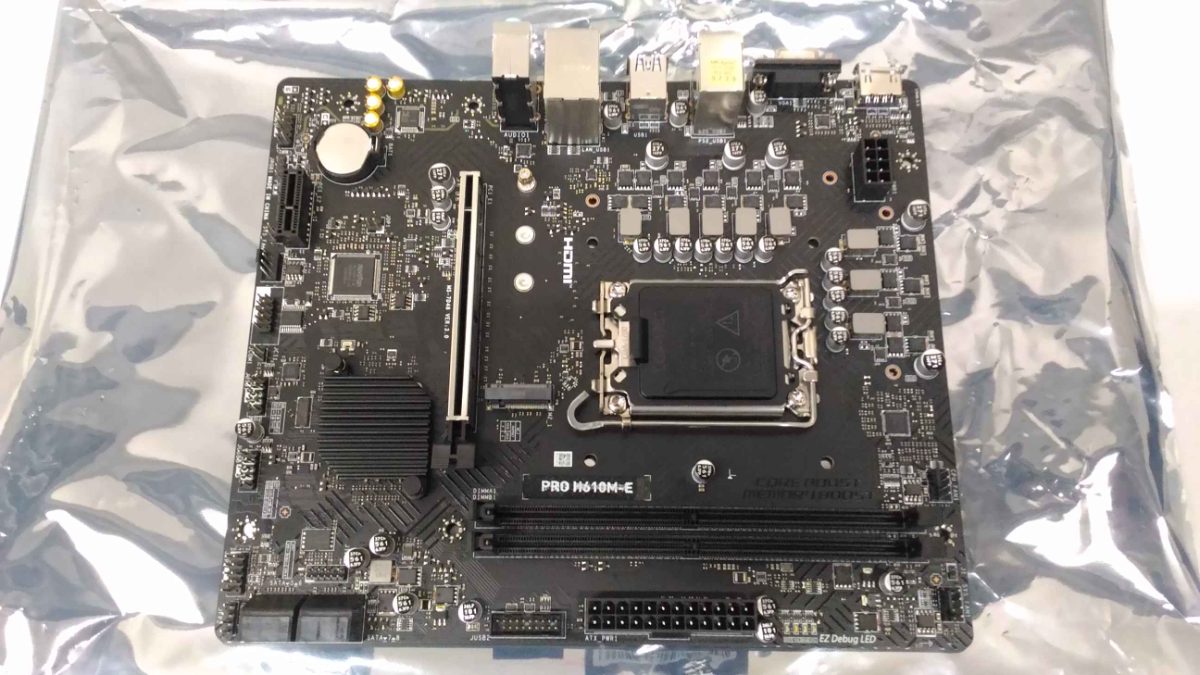MSI PRO H610M-E, Processor family Intel, Processor socket  LGA1700, Supported hard disk drive interfaces SATA, M.2, Number of SATA connectors 4, USED, REFURBISHED, WITHOUT ORIGINAL PACKAGING AND ACCESSORIES, ONLY BACKPANEL INCLUDED