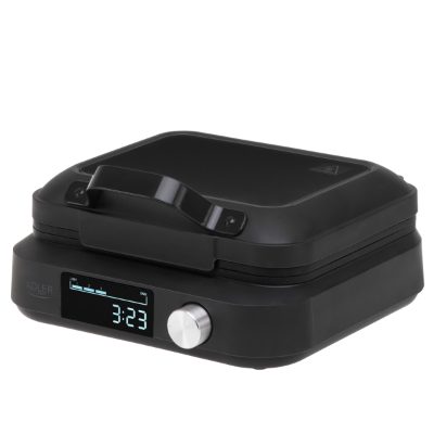 Adler Waffle Maker with LED Display, AD 3087, 2200 W, Number of pastry 2, Belgium, Black