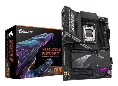 Gigabyte X870 AORUS ELITE WIFI7, Processor family AMD, Processor socket AM5, DDR5, Supported hard disk drive interfaces SATA, M.2, Number of SATA connectors 4