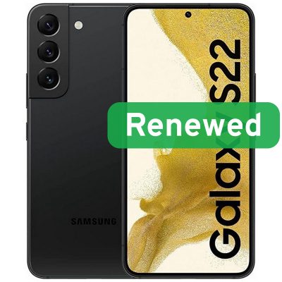 Samsung Renewed Grade Factory-sealed, Galaxy S22, Black, 6.1 ", 128 GB, 5G